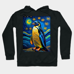 Penguin in starry night Hoodie